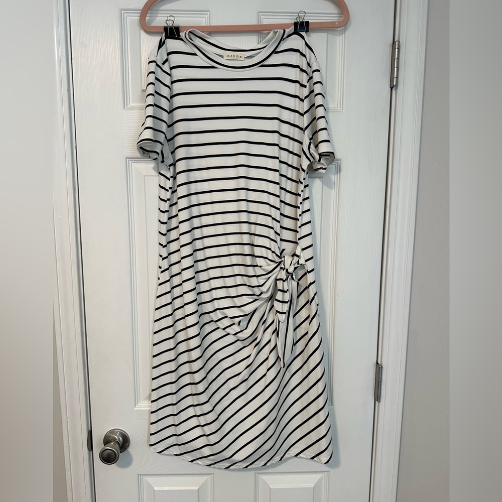 Striped Black and White Dress